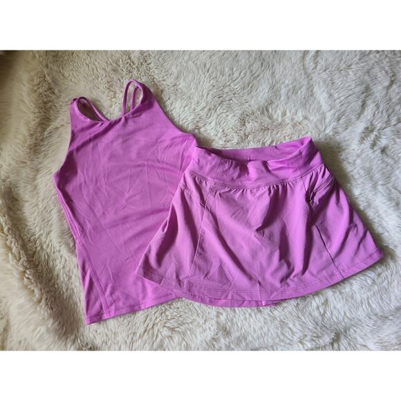 All in motion s 6/7 Barbie Pink Athletic tank and tennis skort outfit - Picture 1 of 9